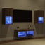 TV Væghylder 4 pcs Artisan Egetræ Konstrueret træ