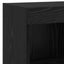 TV Væghylder med LED -strimmellys 4 pcs Sort eg Konstrueret træ