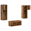 TV Væghylder 4 pcs Artisan Egetræ Konstrueret træ