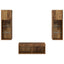 TV Væghylder 4 pcs Artisan Egetræ Konstrueret træ