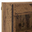 TV-skab med LED -strimmellys med skuffe 8 pcs Gammelt træ Glas
