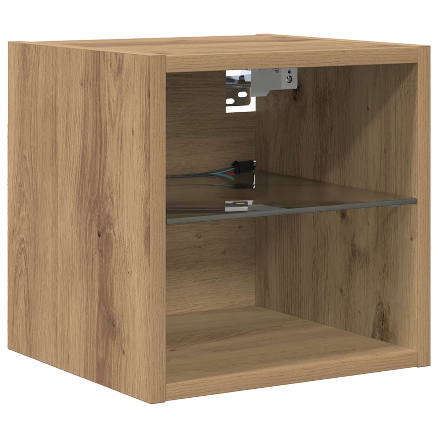 TV-skab 8 pcs Artisan Egetræ Glas
