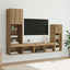 TV Vægmonteringer 4 pcs Artisan Egetræ Konstrueret træ