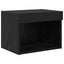 TV vægenheder med LED 5 pcs 40,5 x 30 x 102 cm Sort eg