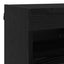 TV vægenheder med LED med LED 5 pcs Sort eg 80 x 30 x 40 cm