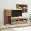 TV Vægmonteringer 6 pcs Artisan Egetræ Konstrueret træ