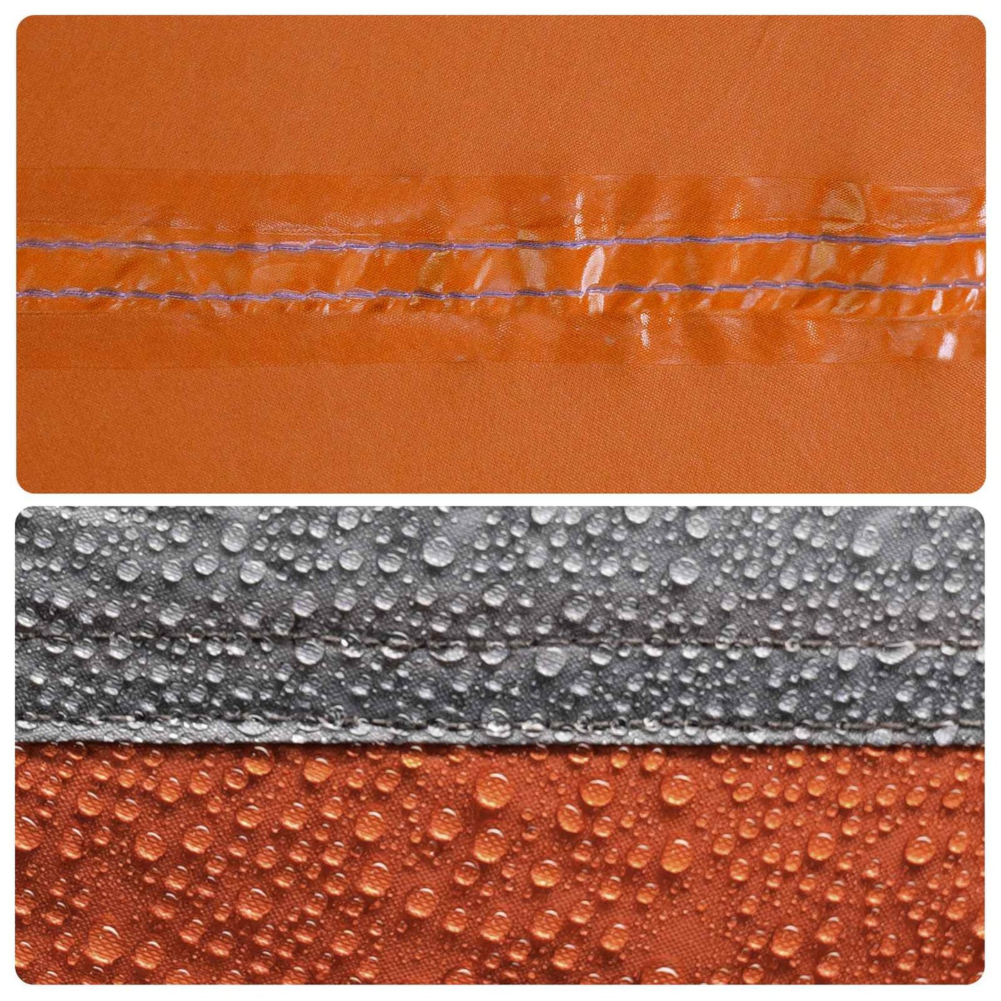 Kuppeltelt med aftagelig regnflue Grå og orange 4-personers