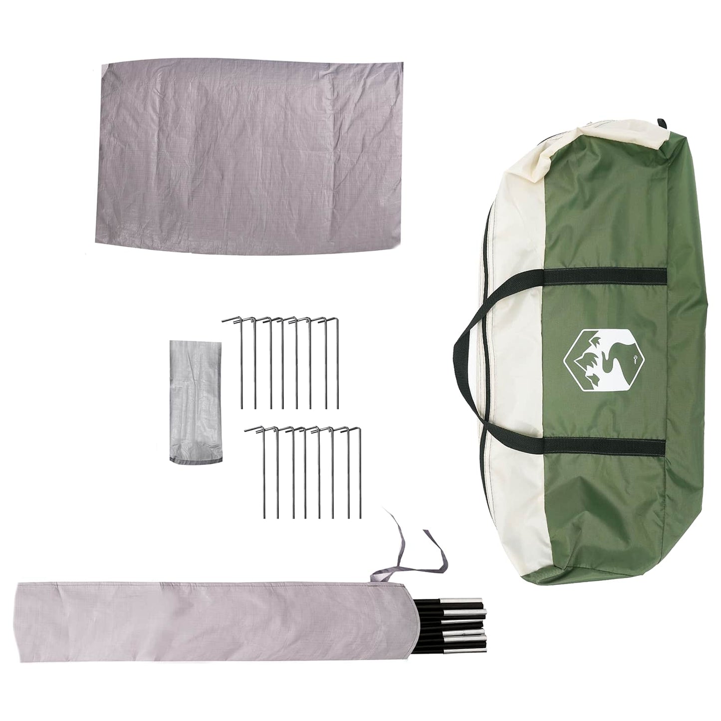 Familietelt Grøn 10-personers 185T Polyester med PU Coating