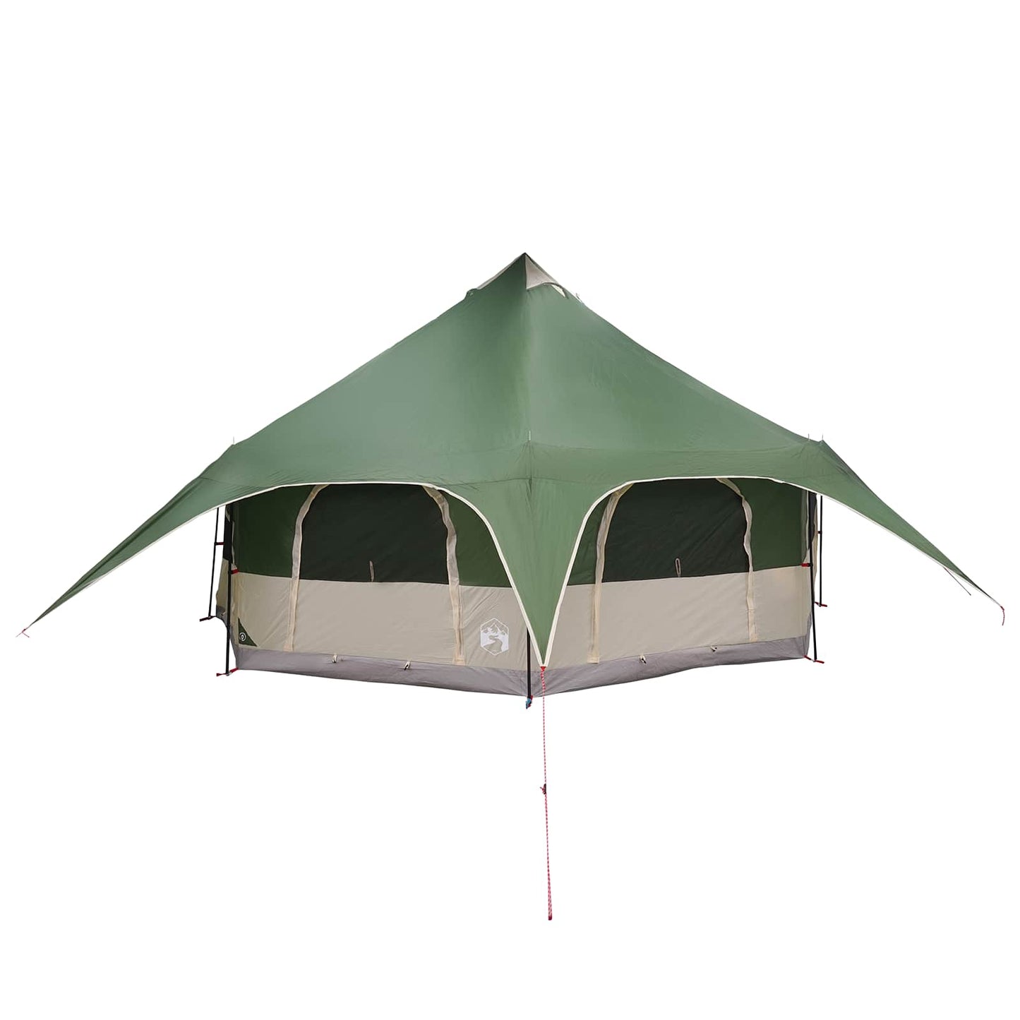 Familietelt Grøn 10-personers 185T Polyester med PU Coating
