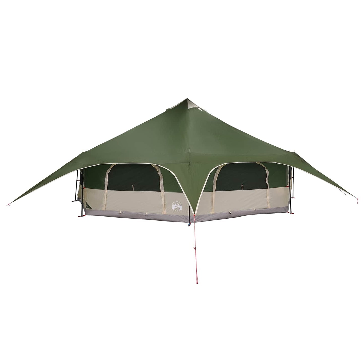 Familietelt Grøn 18-Personer 185T Polyester med PU Coating