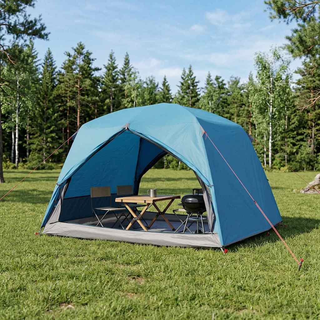 Backpacking Telt Blå 2-personers 185T Polyester med PU Coating billede