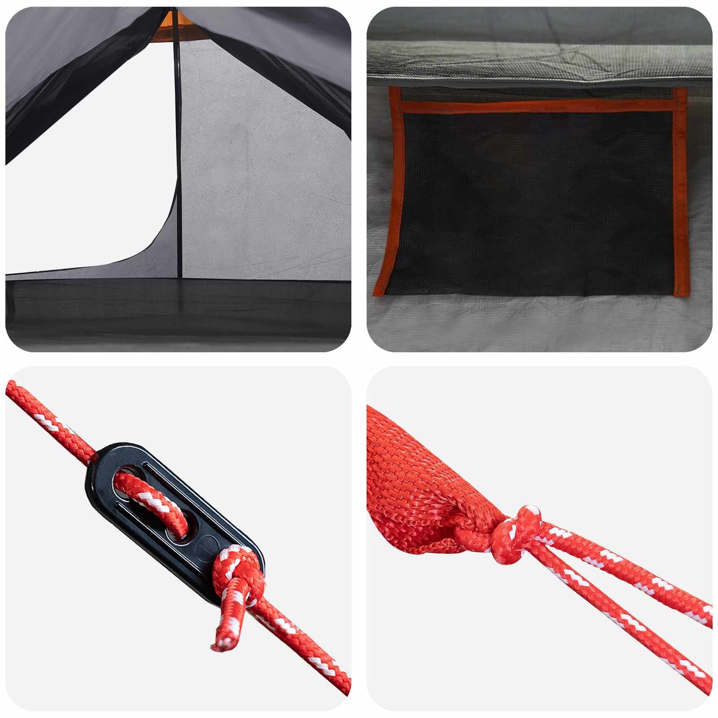 Backpacking Telt Grå og orange 222 x 85 x 125 cm