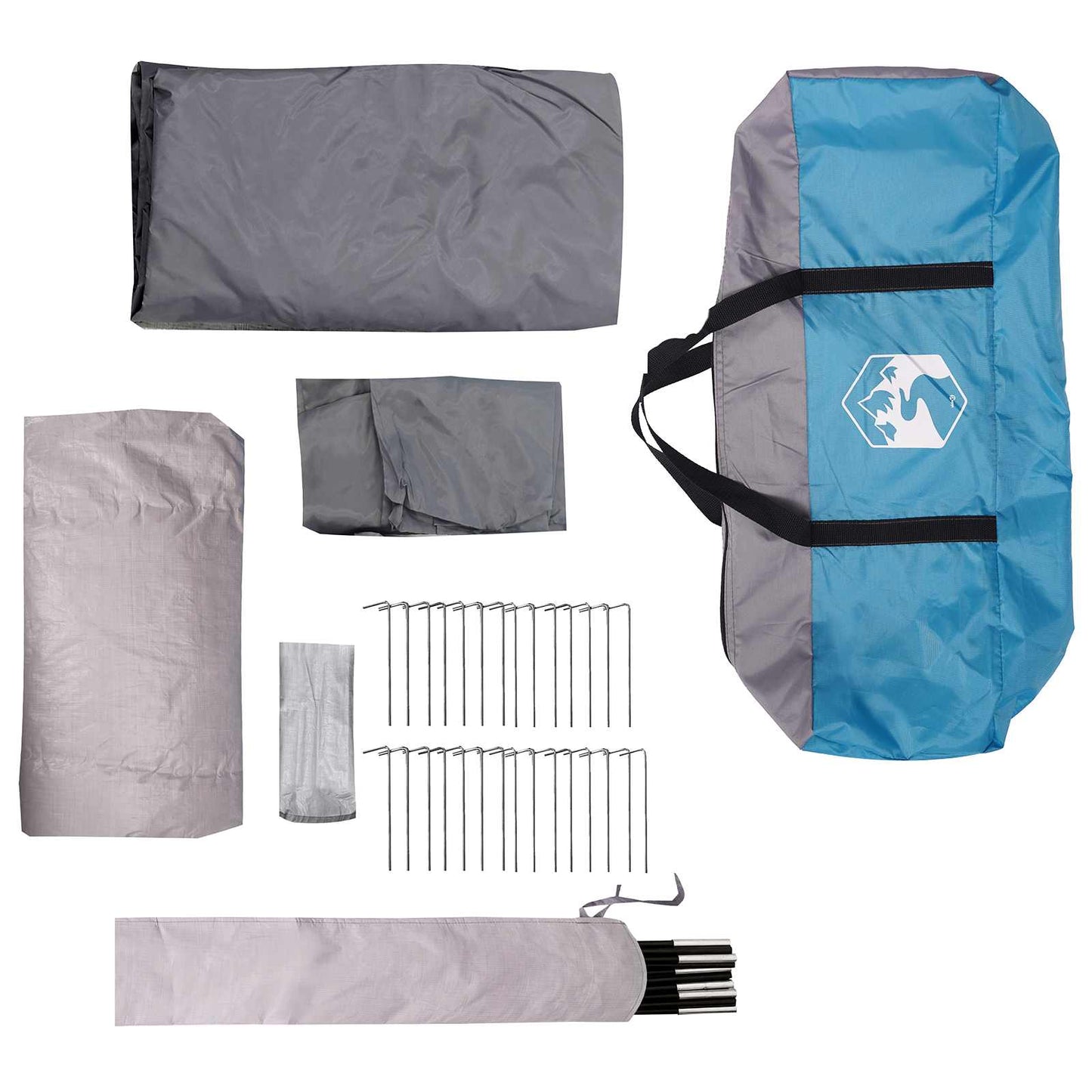 Tunneltelt Blå 560 x 395 x 212 cm 185T Polyester med PU Coating
