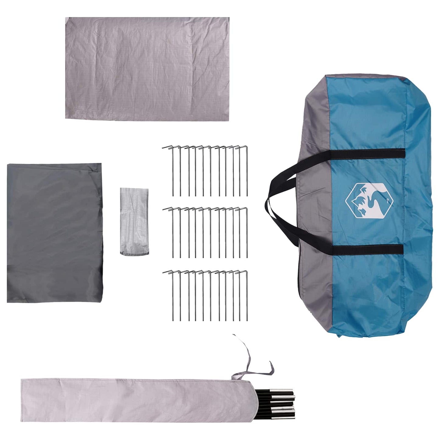 Tunneltelt Blå 675 x 392 x 210 cm 185T Polyester med PU Coating