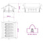 Hyttetelt Cremefarvet 340 x 246 x 210 cm Polybomuld