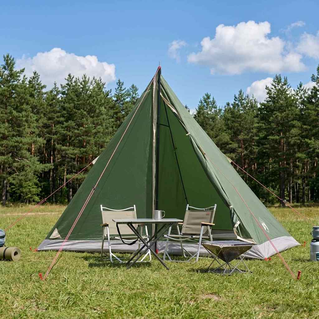 Backpacking telt - grøn 2-personers, 185T polyester med PU-belægning