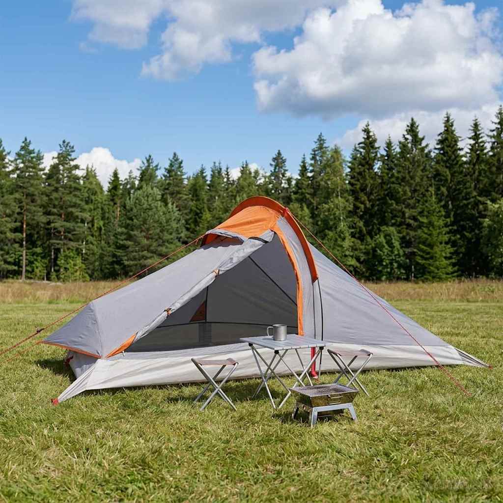 Backpacking Telt Grå og orange 4-personers billede
