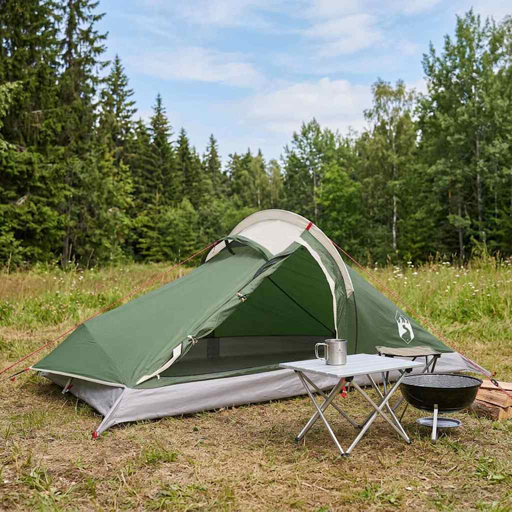 Backpacking telt - grøn 2-personers, 185T polyester med PU-coating