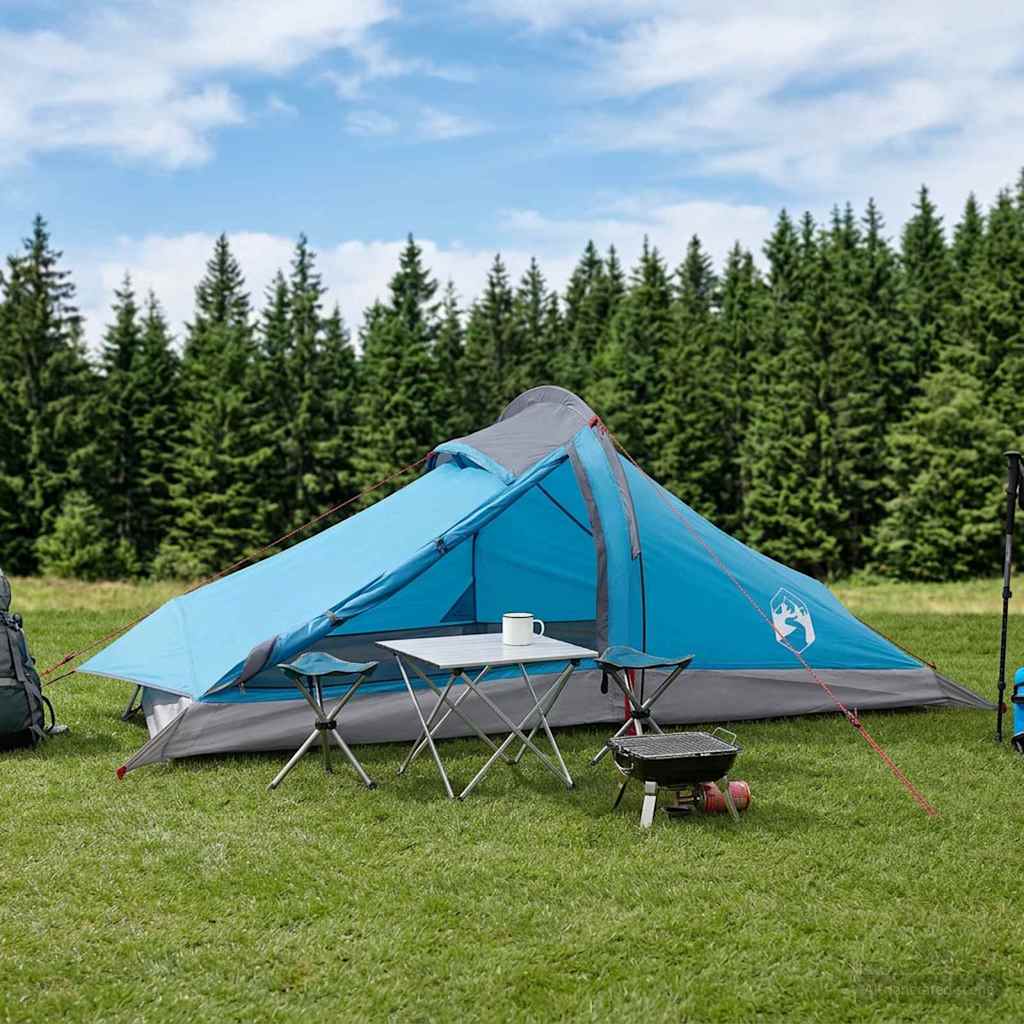 Backpacking Telt Blå 2-personers 185T Polyester med PU Coating billede