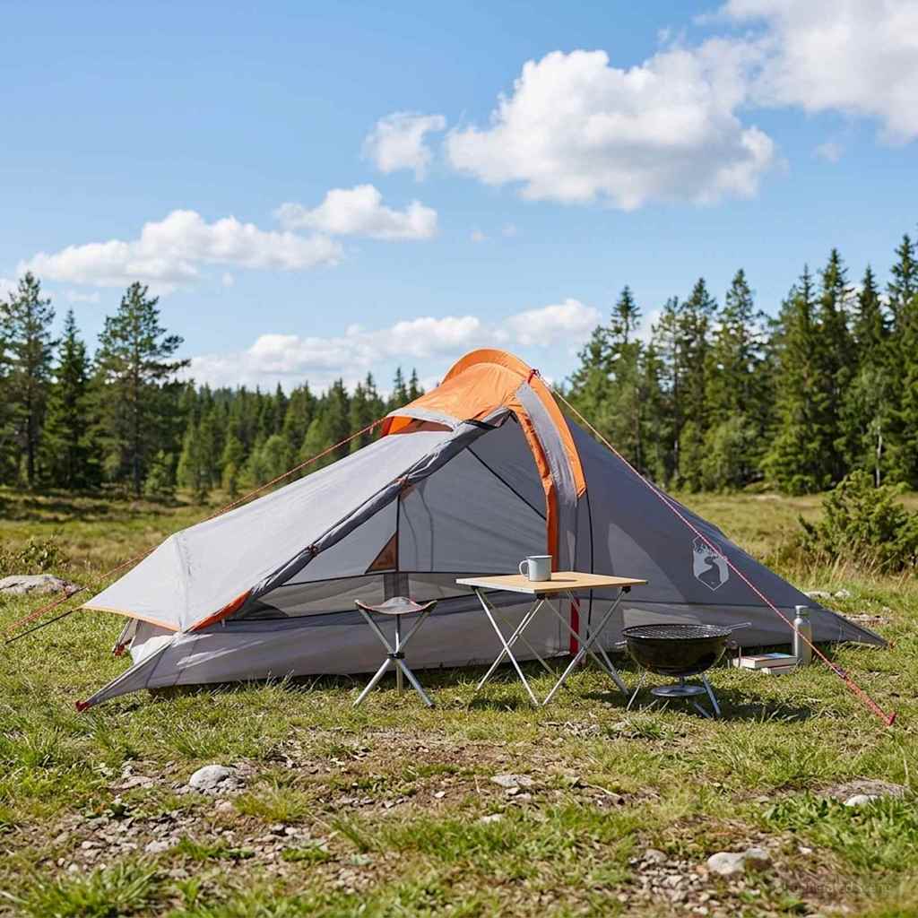 Backpacking Telt Grå og orange 2-personers billede