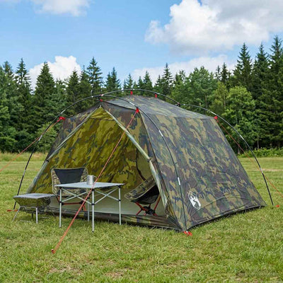 Tunneltelt Camouflage 4-personers 185T Polyester med PU Coating