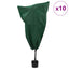 Frostbeskyttelses Plantefleece Dække 10 pcs Grøn 0,8 x 1,2 m