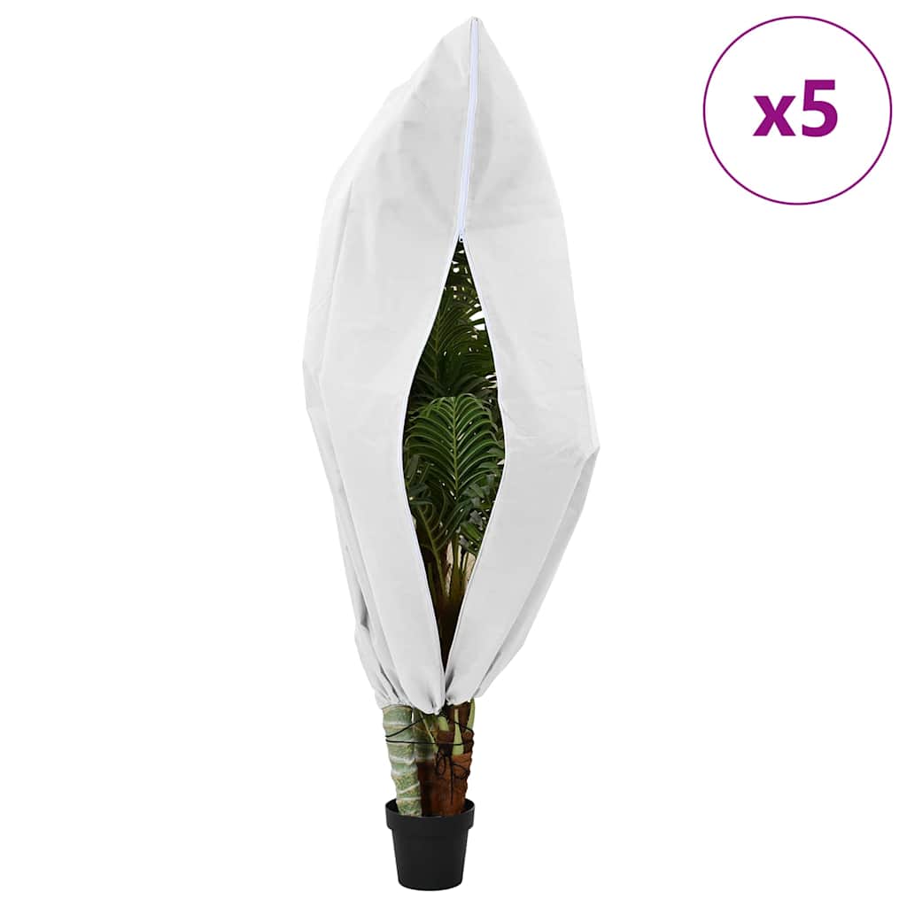 Frostbeskyttelses Plantefleece Dække 5 pcs Hvid 1,55 x 1 m