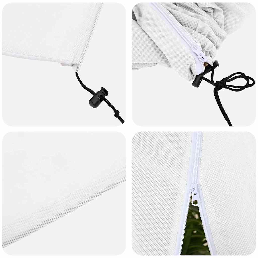Frostbeskyttelses Plantefleece Dække 5 pcs Hvid 1,55 x 1,55 m