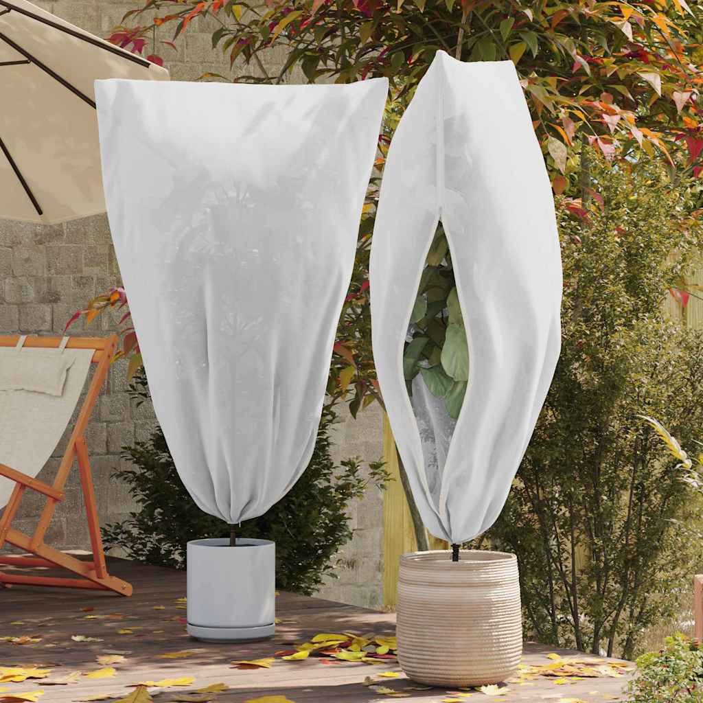 Frostbeskyttelses Plantefleece Dække 5 pcs Hvid 1,55 x 1,55 m