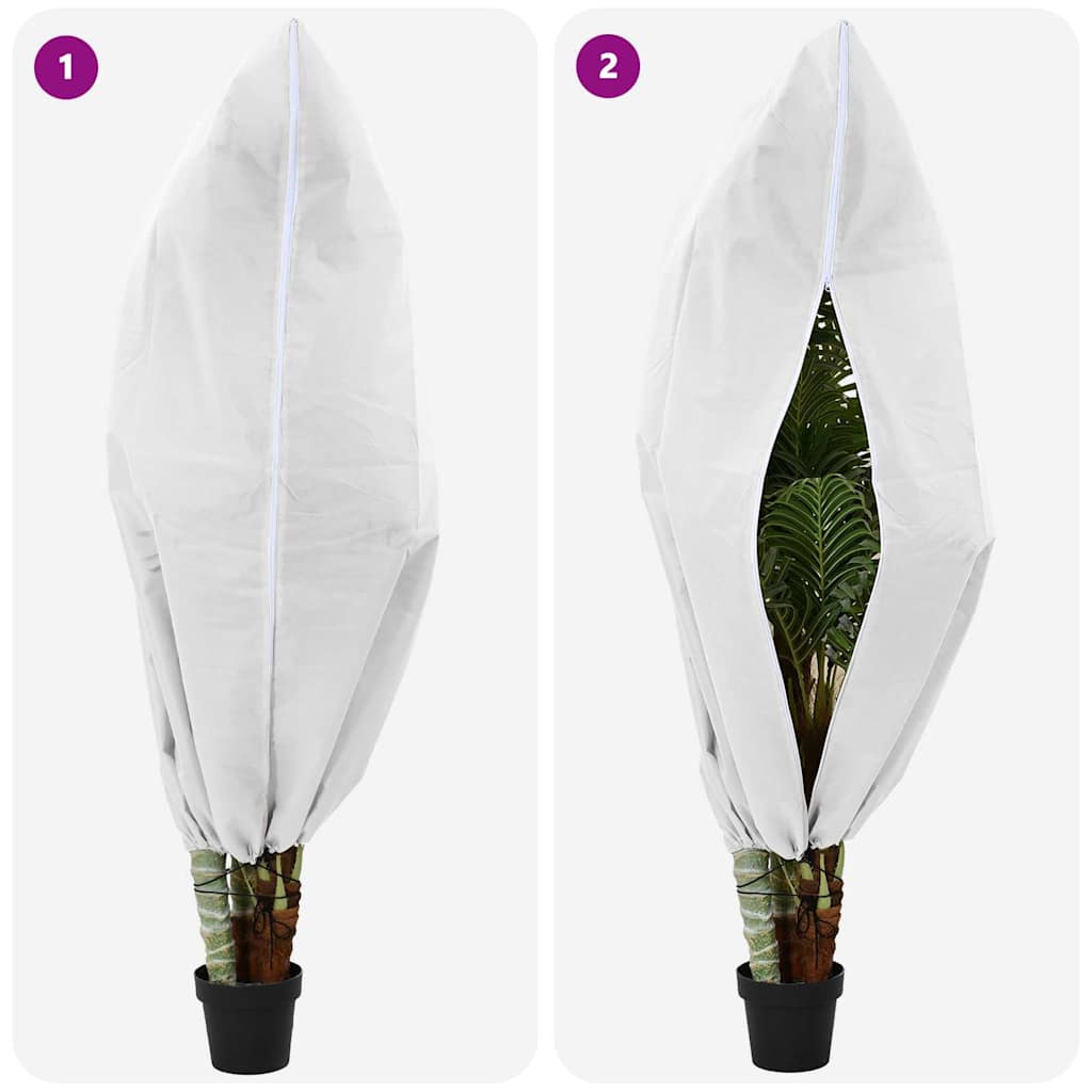 Frostbeskyttelses Plantefleece Dække 5 pcs Hvid 1,8 x 1,2 m