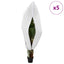 Frostbeskyttelses Plantefleece Dække 5 pcs Hvid 1,8 x 1,2 m