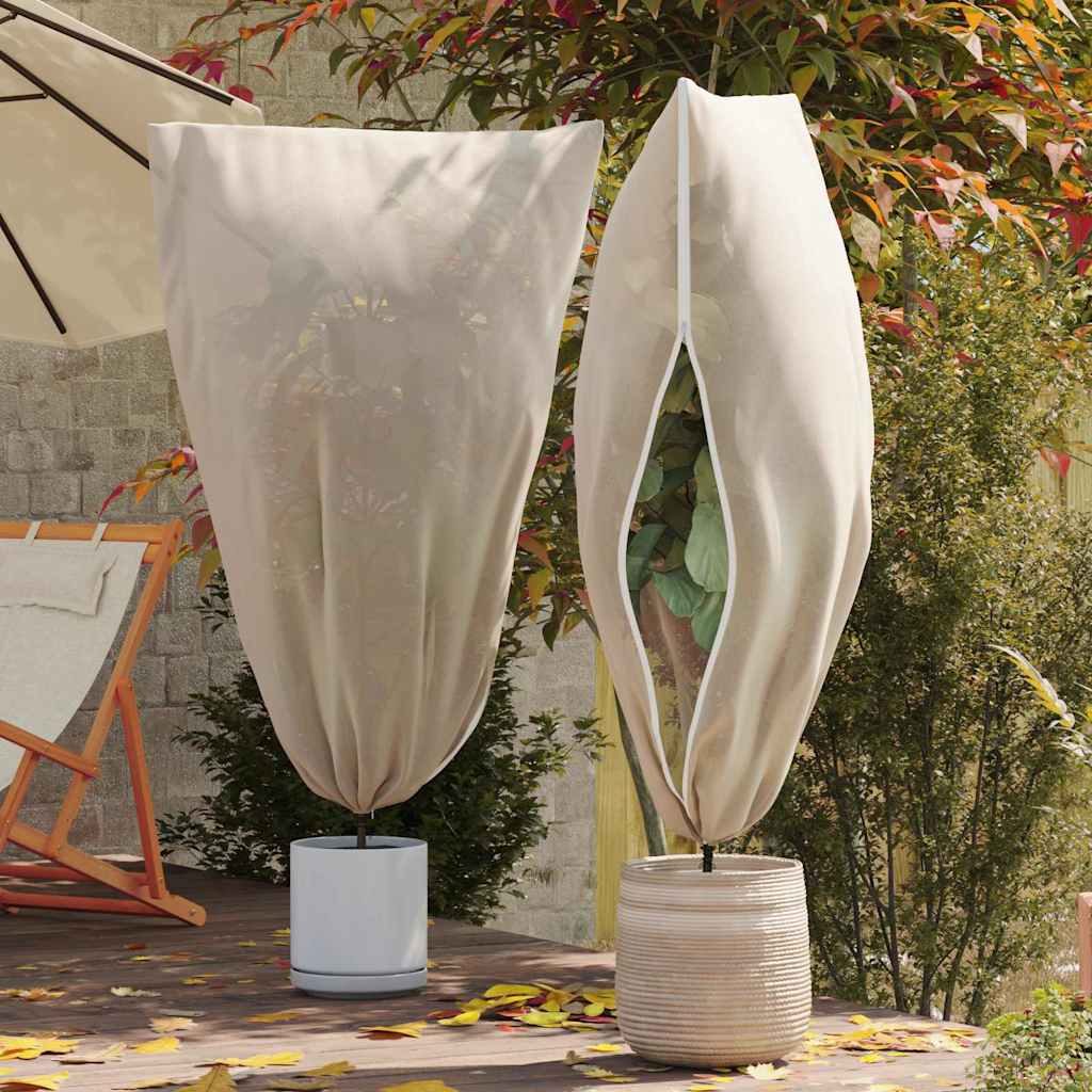 Frostbeskyttelses Plantefleece Dække 5 pcs Beige 1,55 x 1 m