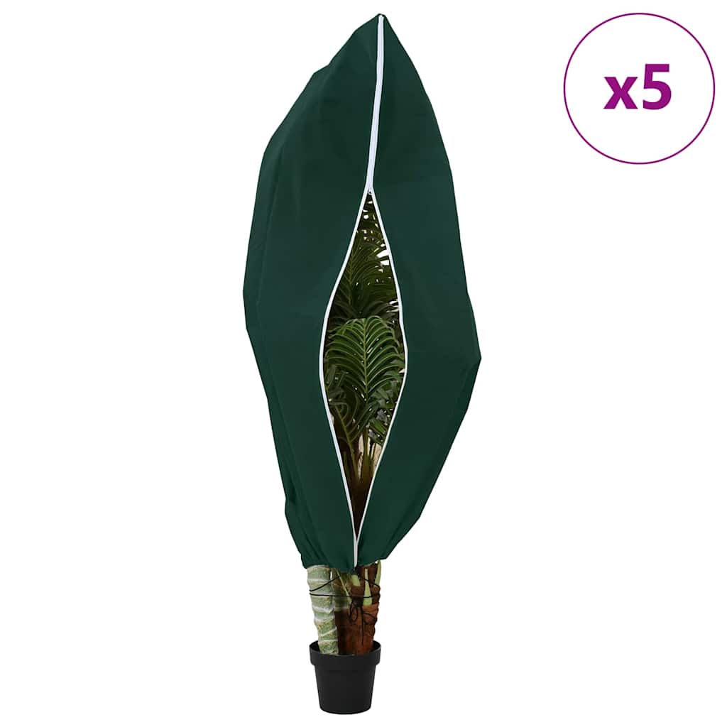 Frostbeskyttelses Plantefleece Dække 5 pcs Grøn 1,55 x 1 m
