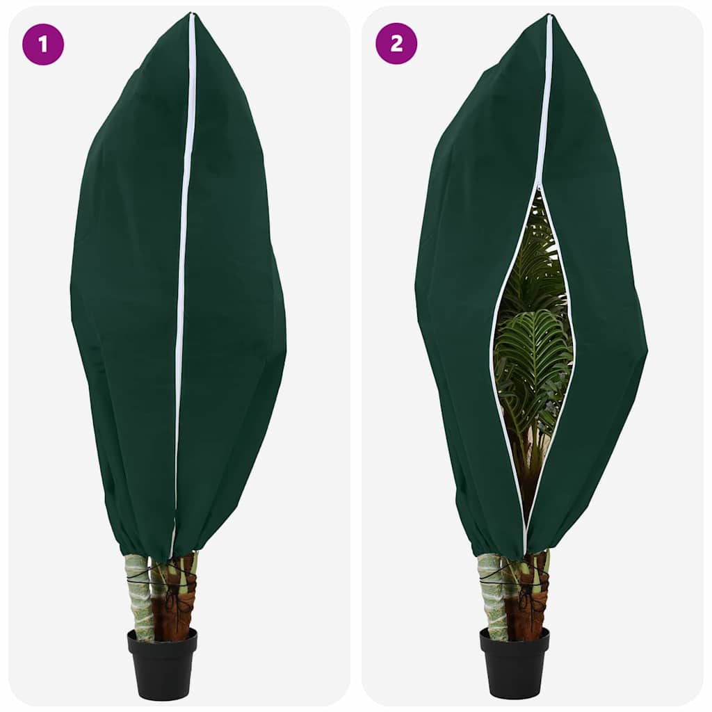 Frostbeskyttelses Plantefleece Dække 5 pcs Grøn 1,55 x 1,55 m