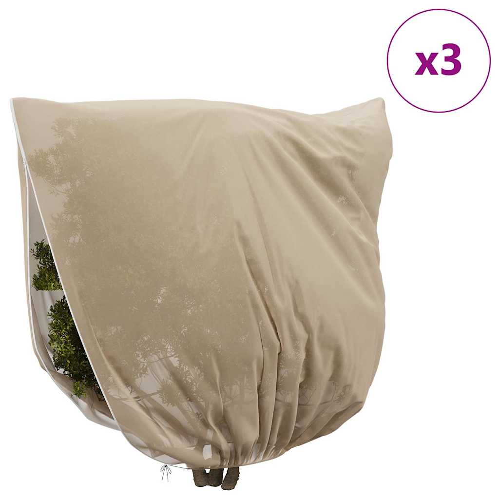 Frostbeskyttelses Plantefleece Dække 3 pcs Beige 3 x 3,93 m