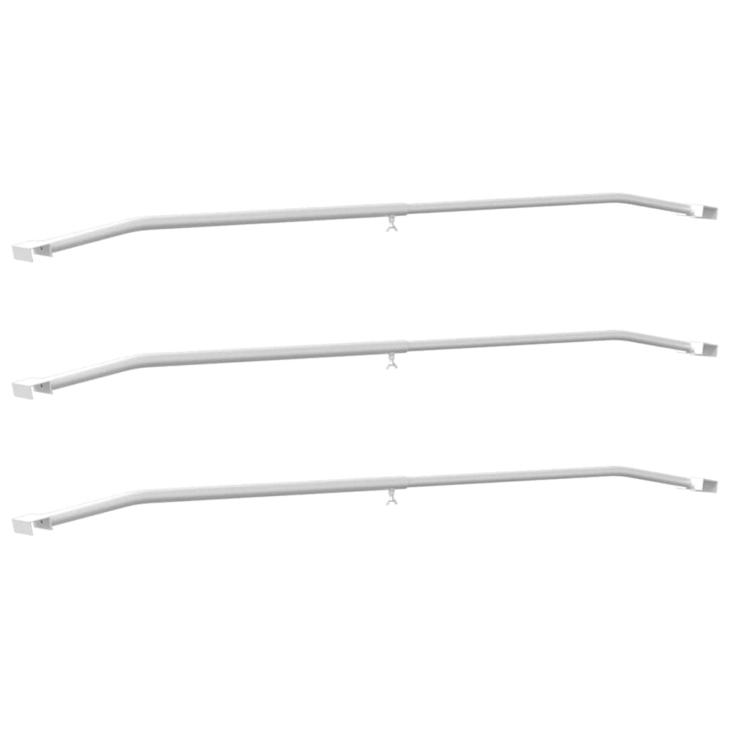 Tarpaulin Bracket til Trailere 3 stk. Sølv 102-155 cm Aluminium