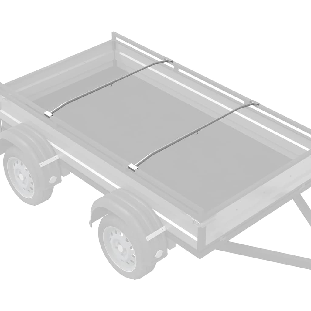 Tarpaulin Bracket til Trailere 2 stk. Sølv 136-218 cm Aluminium