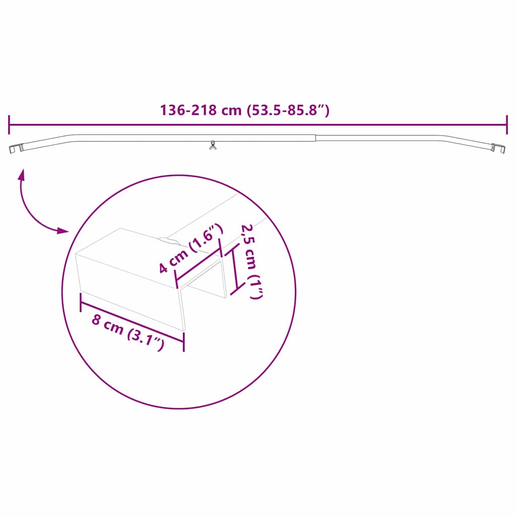 Tarpaulin Bracket til Trailere 2 stk. Sølv 136-218 cm Aluminium