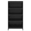 Bogskab 80 x 30 x 155 cm Konstrueret træ Sort eg