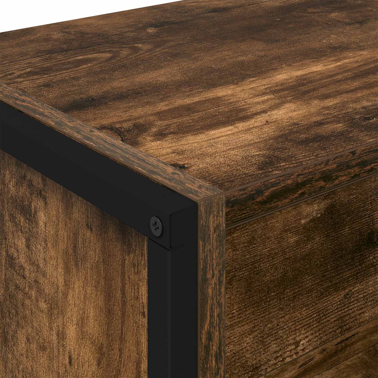 Bogskab 80 x 30 x 189,5 cm Konstrueret træ Røget Eg