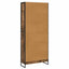 Bogskab 80 x 30 x 189,5 cm Konstrueret træ Røget Eg