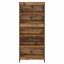 Bogskab 80 x 30 x 189,5 cm Konstrueret træ Gammelt træ
