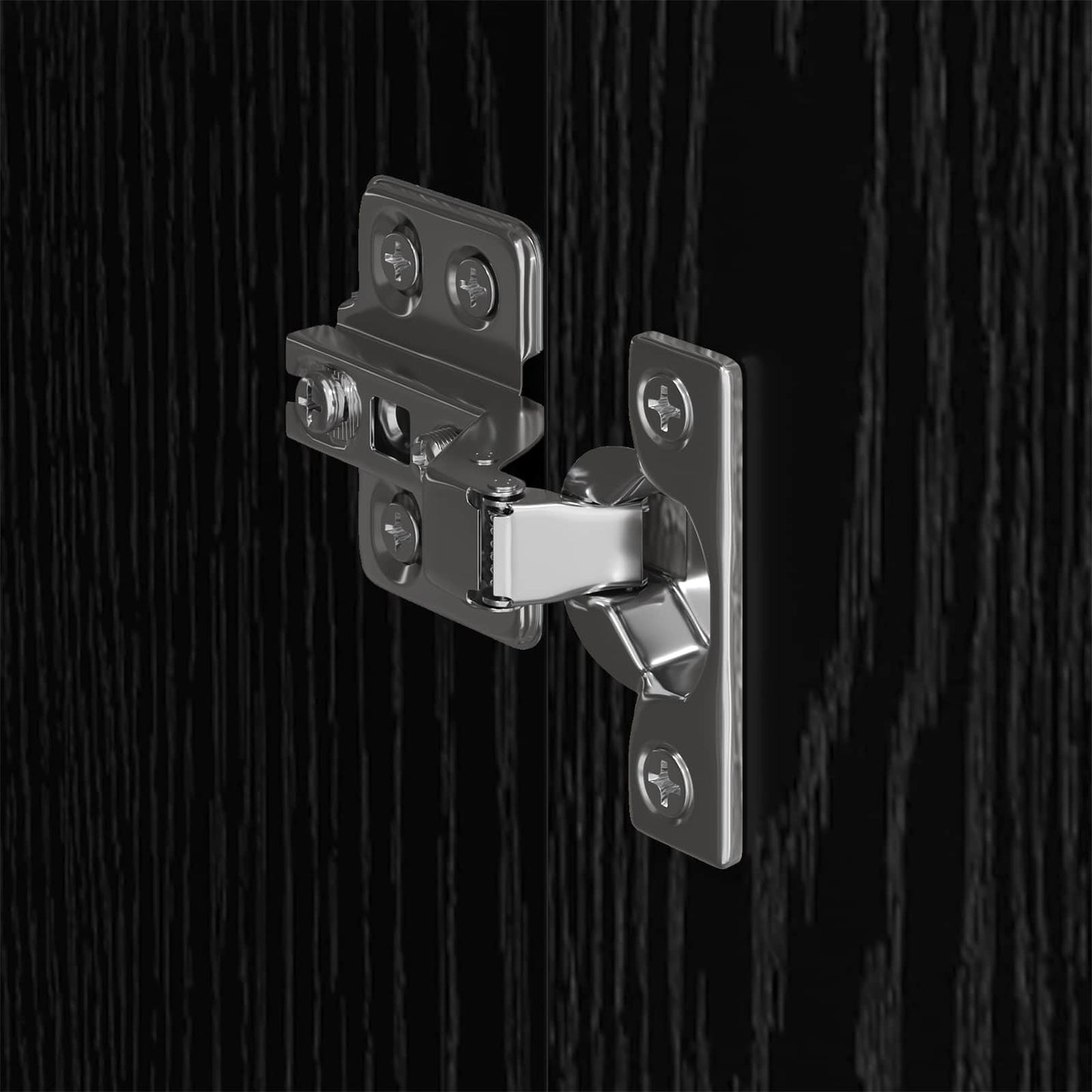 Warderobe med dør Sort eg 50 x 50 x 200 cm Konstrueret træ