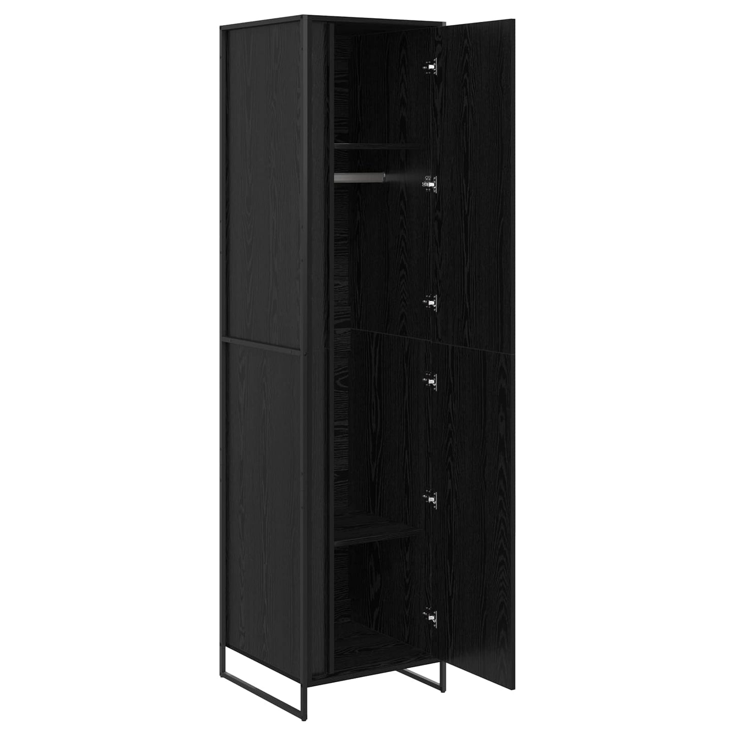 Warderobe med dør Sort eg 50 x 50 x 200 cm Konstrueret træ