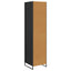 Warderobe med dør Sort eg 50 x 50 x 200 cm Konstrueret træ