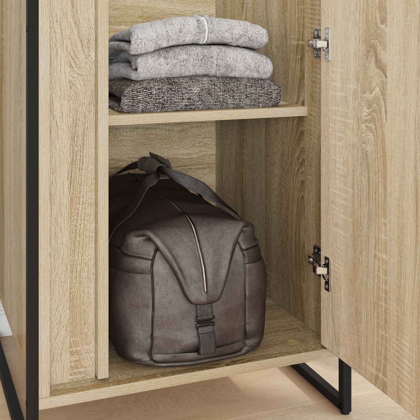 Warderobe med dør Sonoma 50 x 50 x 200 cm Konstrueret træ