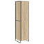Warderobe med dør Sonoma 50 x 50 x 200 cm Konstrueret træ