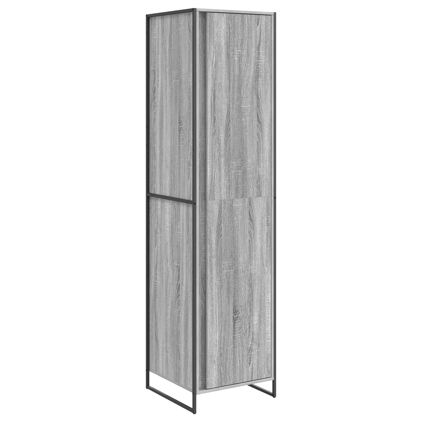 Warderobe med dør Grå Sonoma 50 x 50 x 200 cm Konstrueret træ