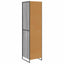 Warderobe med dør Grå Sonoma 50 x 50 x 200 cm Konstrueret træ