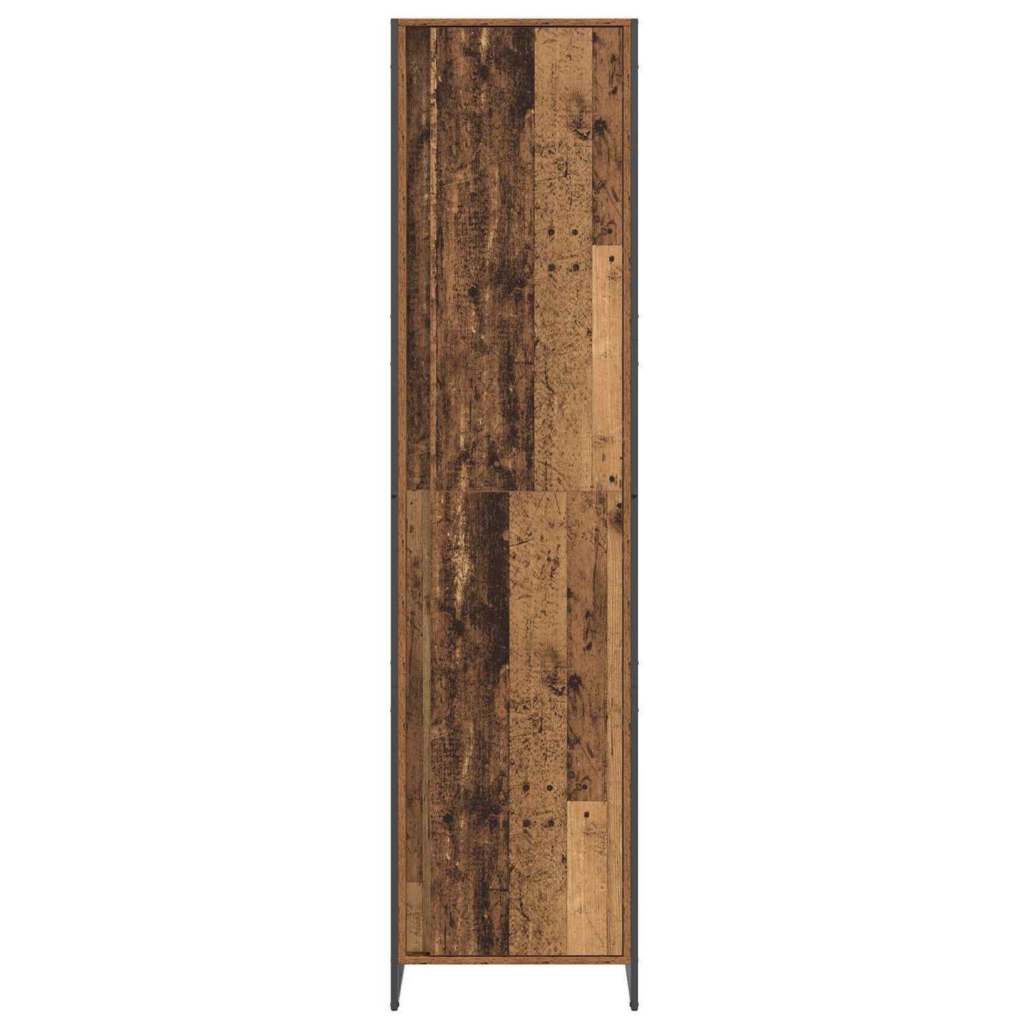 Warderobe med dør Gammelt træ 50 x 50 x 200 cm Konstrueret træ